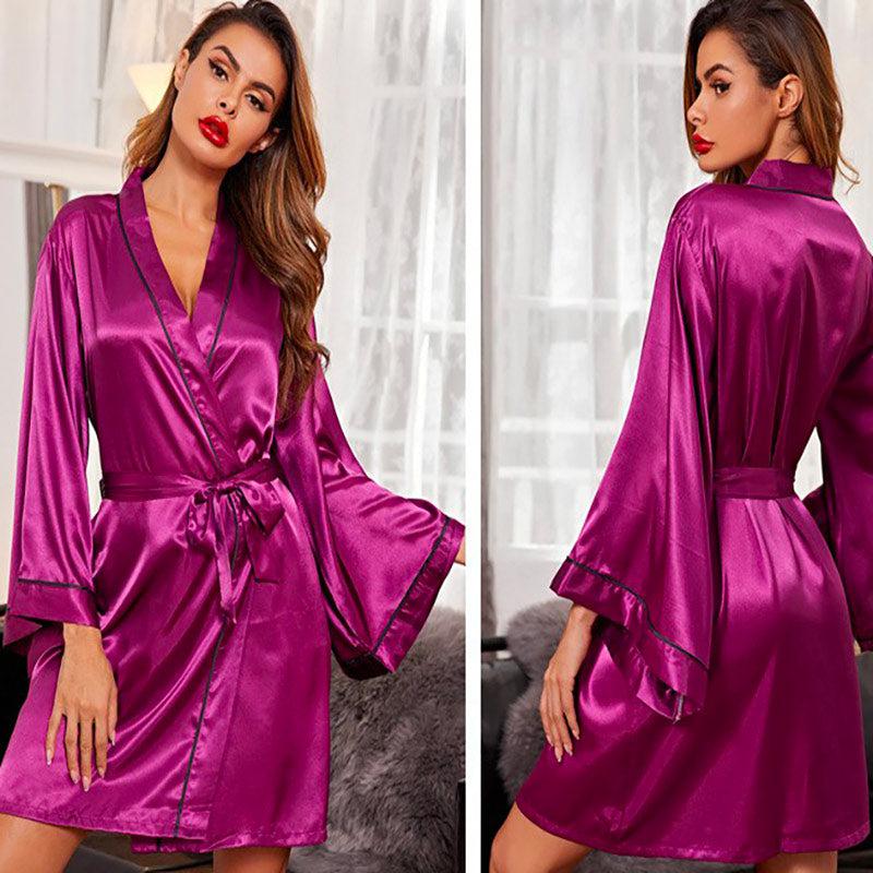 Luxury Satin Kimono Bathrobe