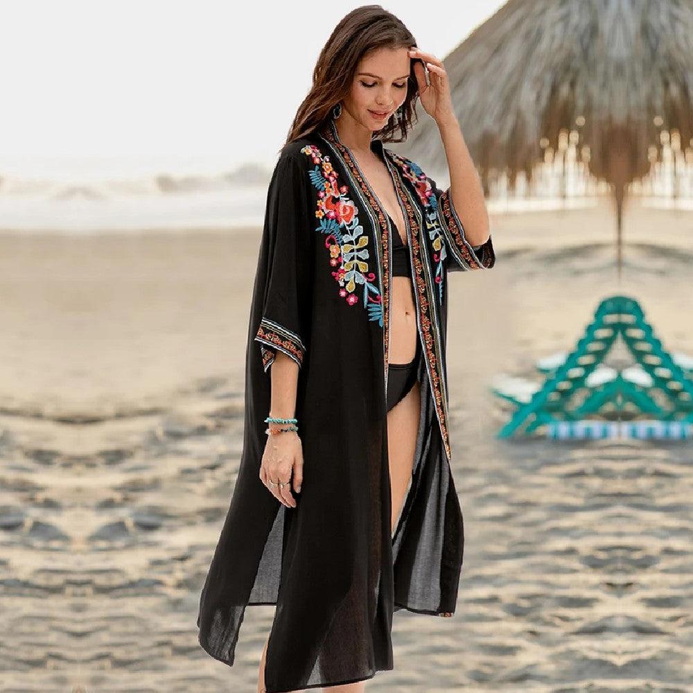 Black Women's Beach Kimono - Summer Collection 2021