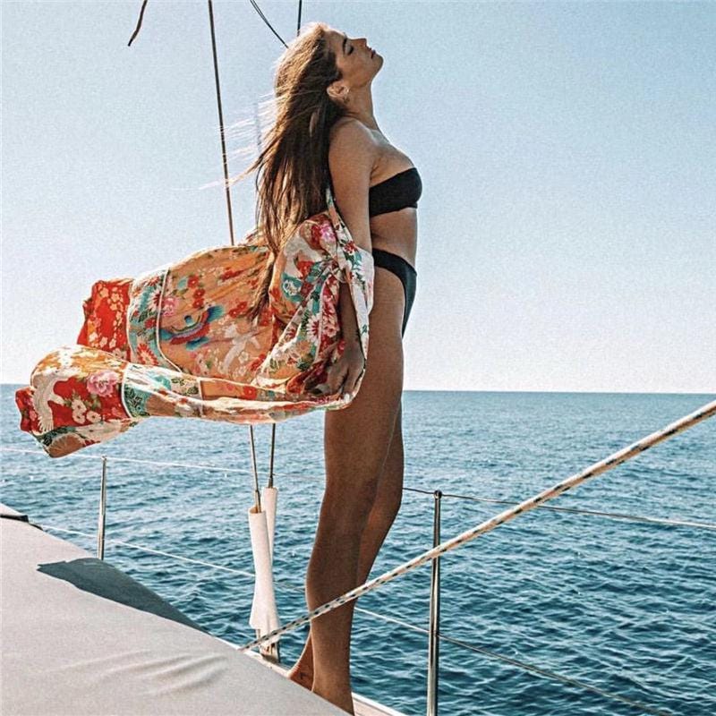 Women's Floral Beach Kimono - Summer Collection