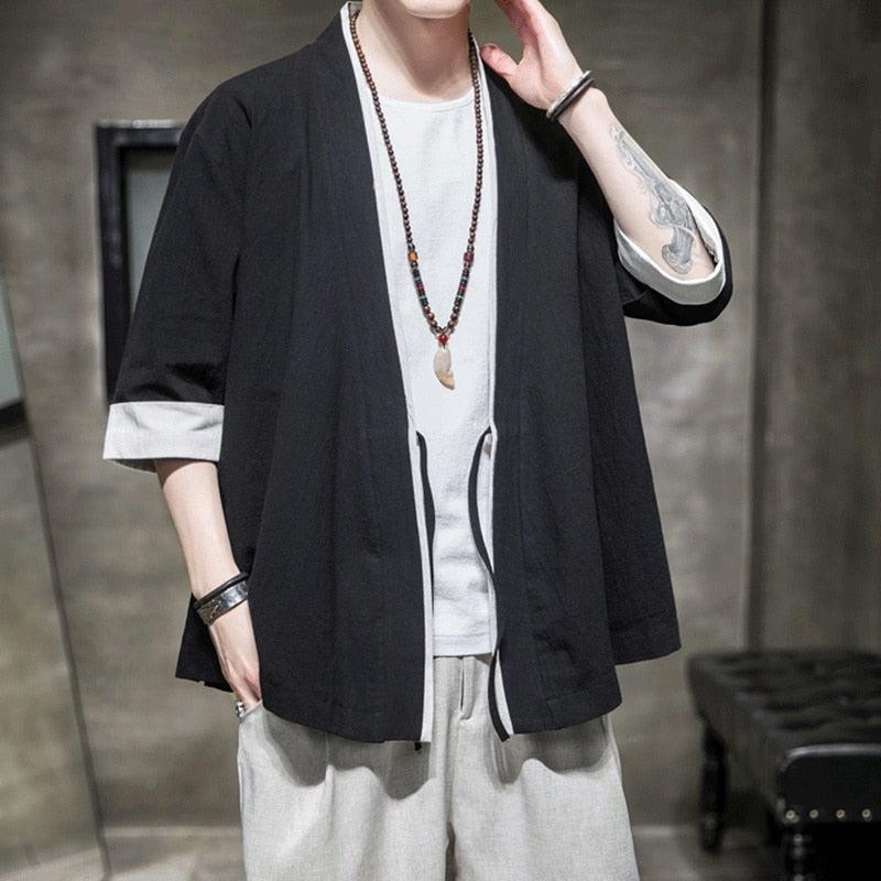 Kimono Streetwear Noir pour Homme