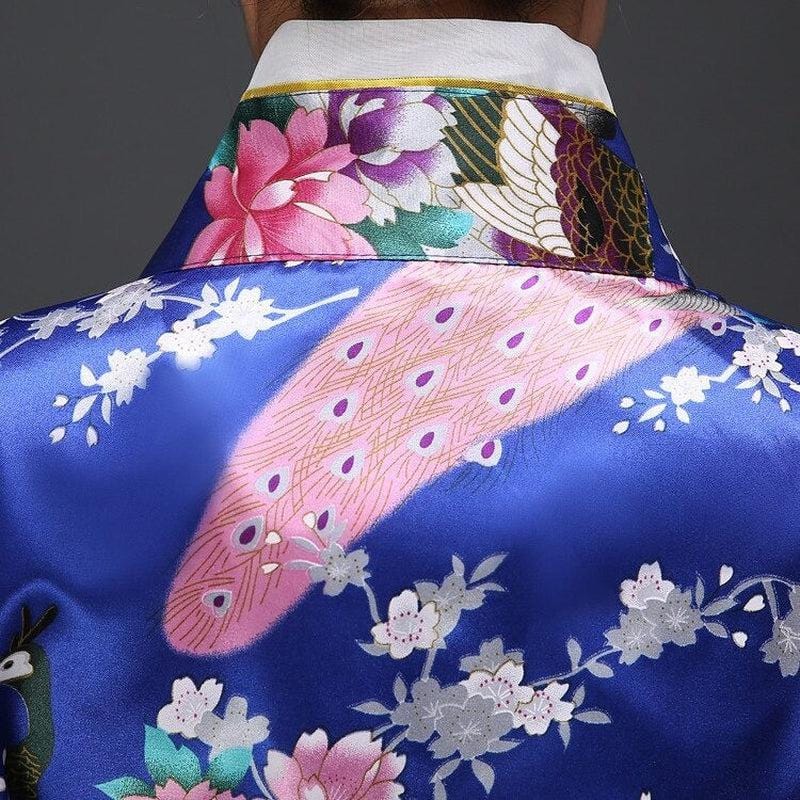 Traditional Japanese Blue Kimono for Women