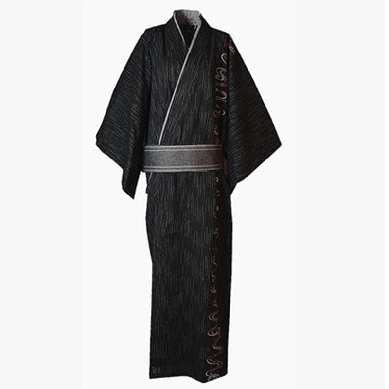 Traditional Japanese Black Kimono