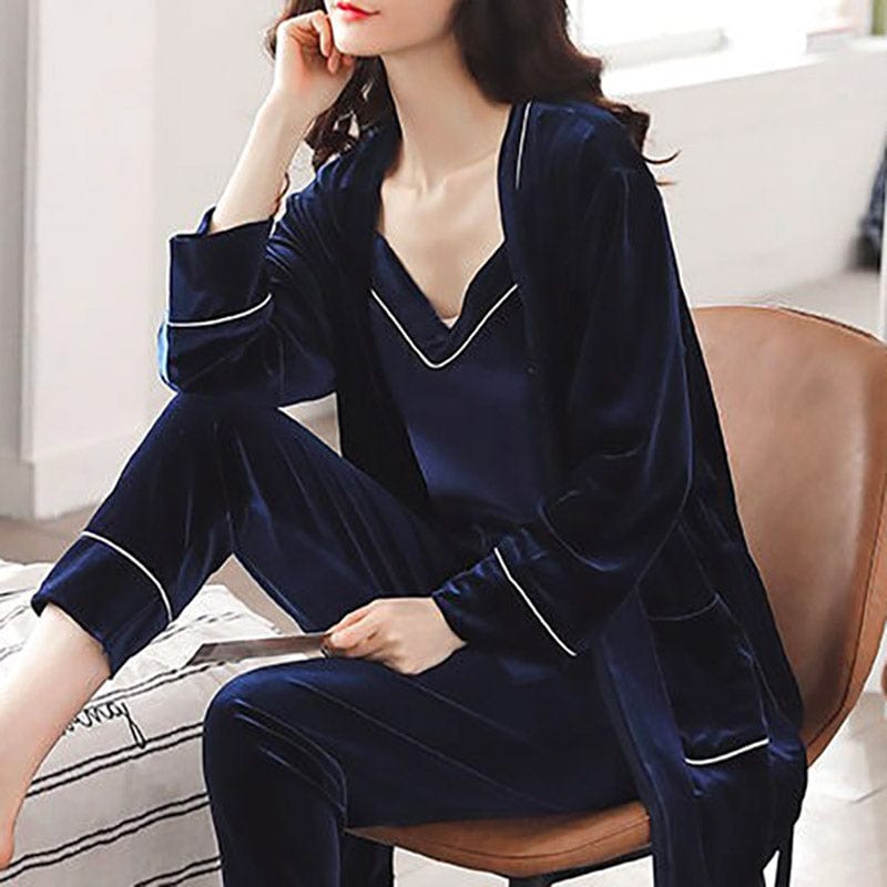 Velvet Kimono Pajamas - Velvet Dreams Collection