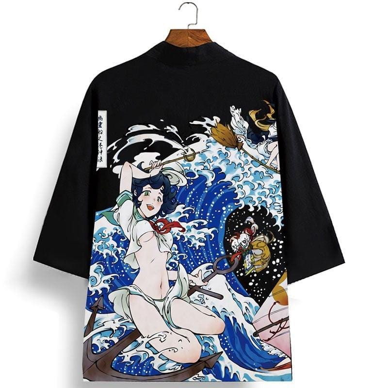 Impressive Rough Sea Kimono Jacket