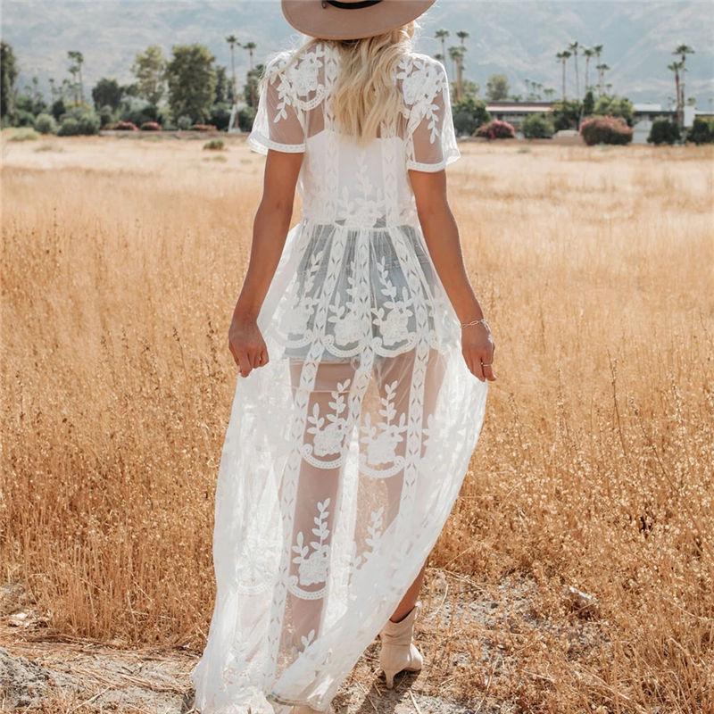 White Lace Beach Kimono