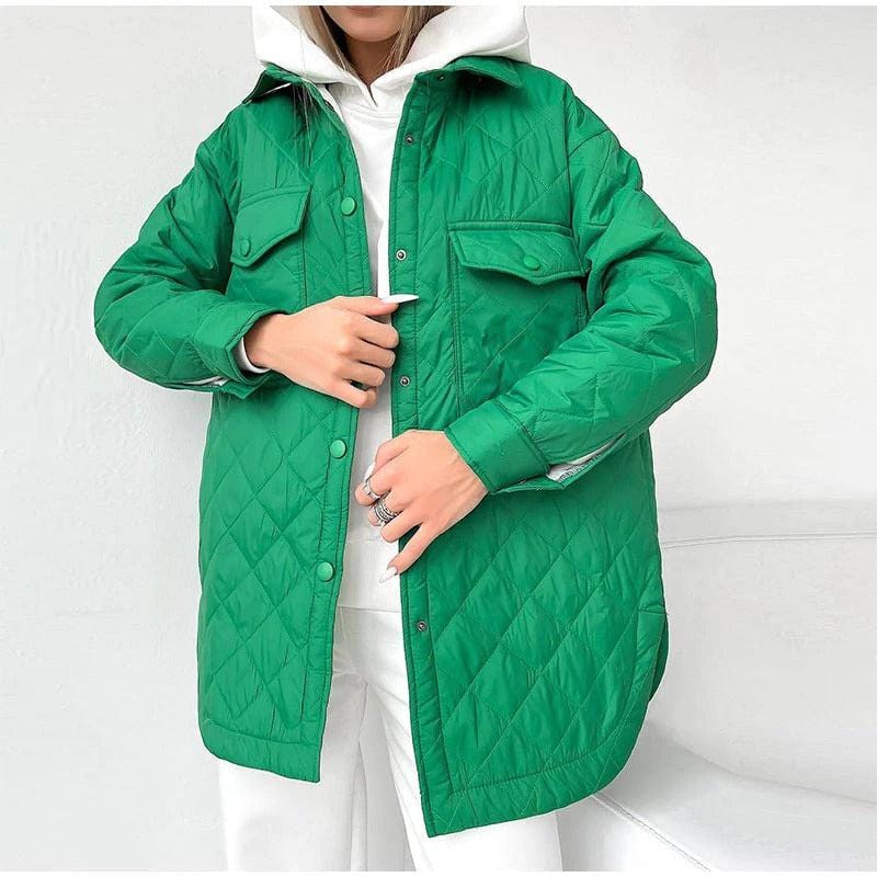 Manteau Femme Vert Court