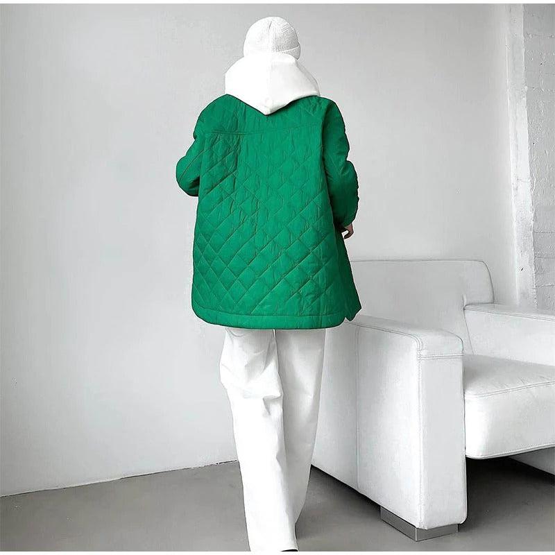 Manteau Femme Vert Court