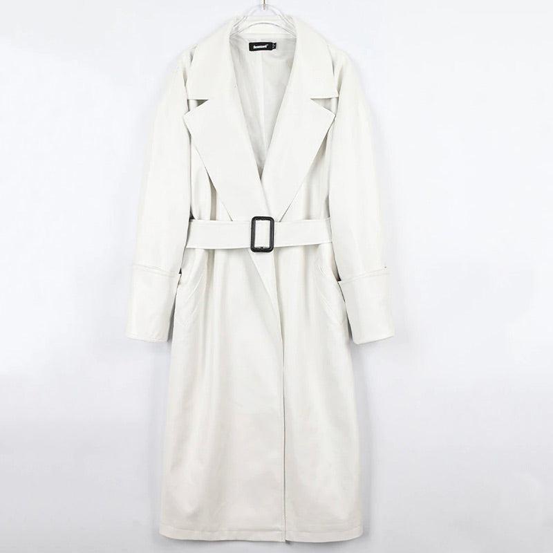 Manteau Blanc Long pour Femme