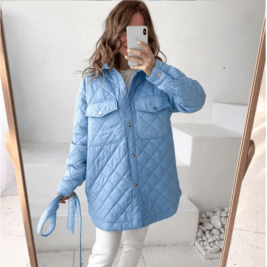 Manteau Femme Hiver Bleu - Collection Luxe