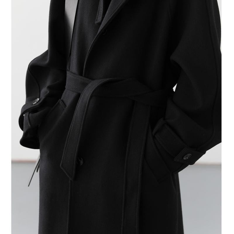 Long Black Women's Winter Coat - Elegance guaranteed