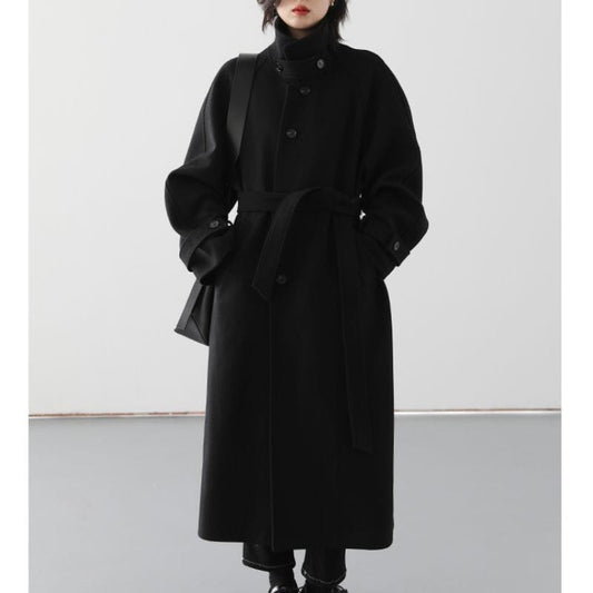 Manteau Long Noir Femme Hiver - Élégance assurée