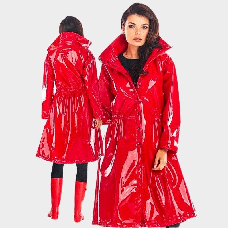 Manteau Rouge Long pour Femme