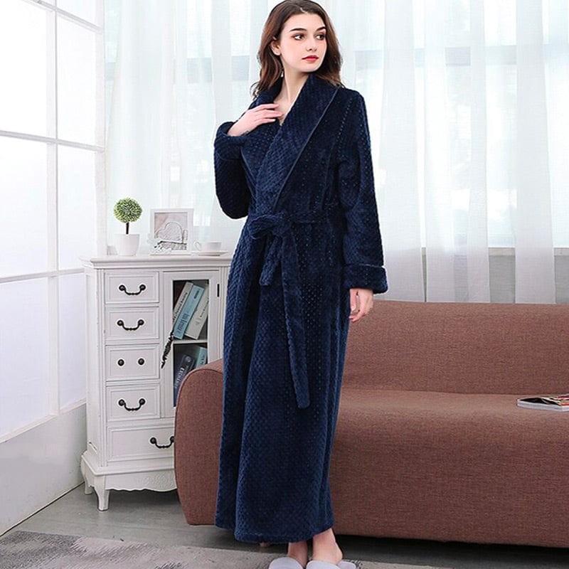 Women's Blue Bathrobe - Style &amp; Comfort