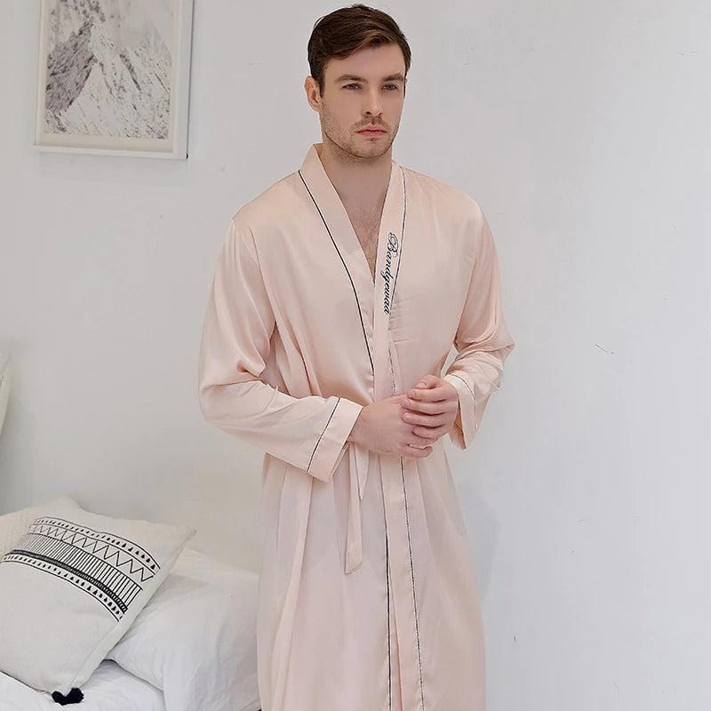 Chic Men's Satin Bathrobe