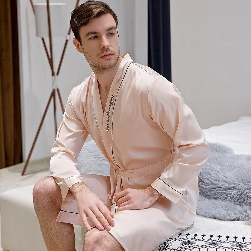 Chic Men's Satin Bathrobe