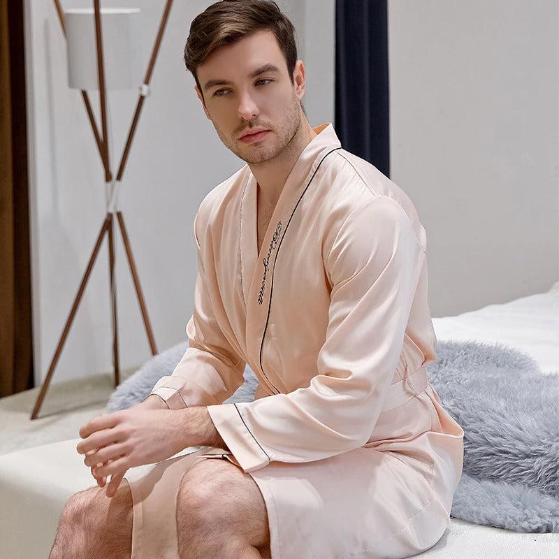 Chic Men's Satin Bathrobe