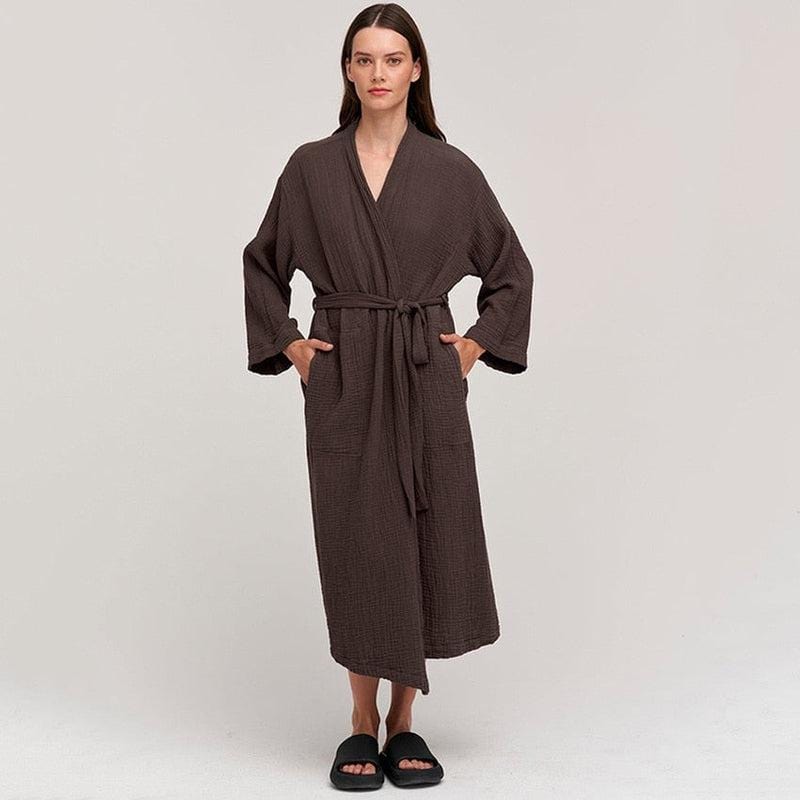 Luxury Lightweight Cotton Bathrobe for Women