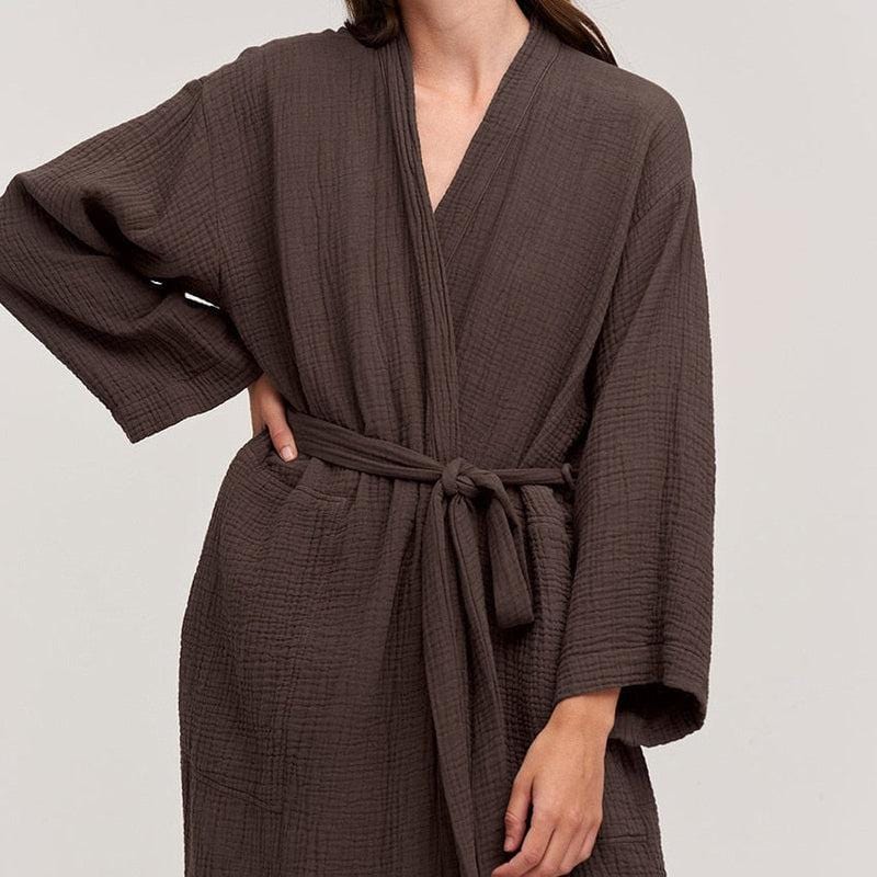 Luxury Lightweight Cotton Bathrobe for Women