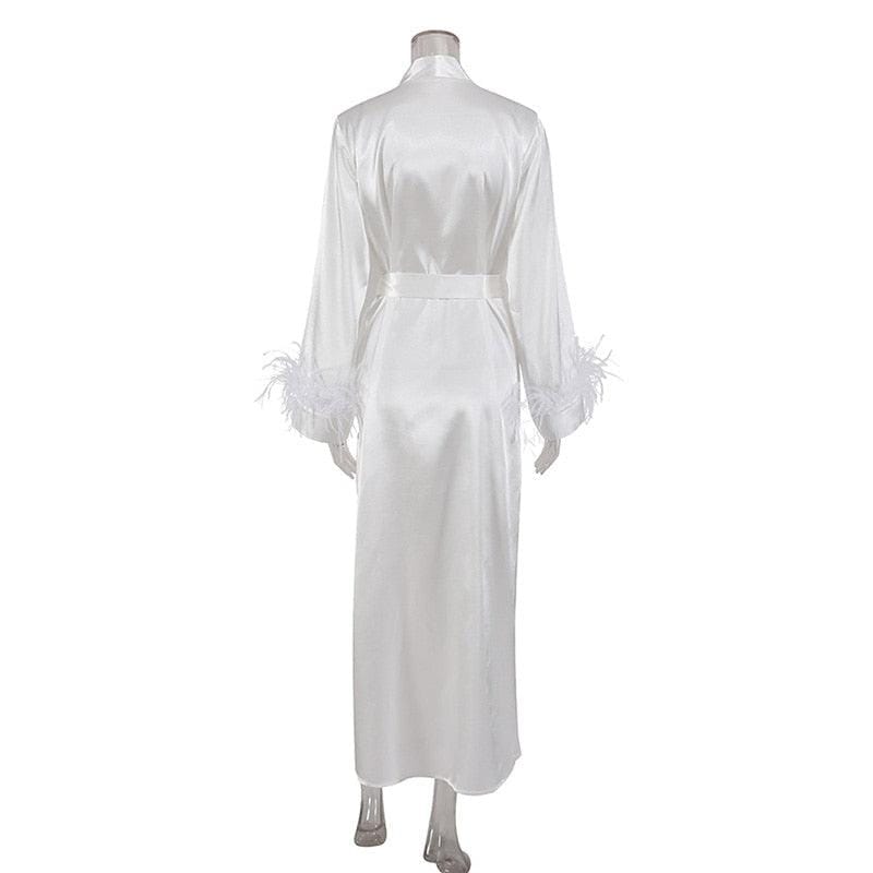 Peignoir Blanc Luxueux pour Femme