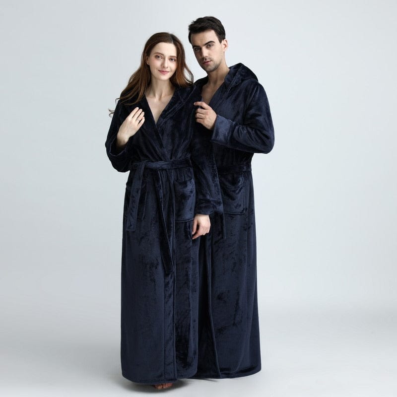 Women's cozy winter bathrobe