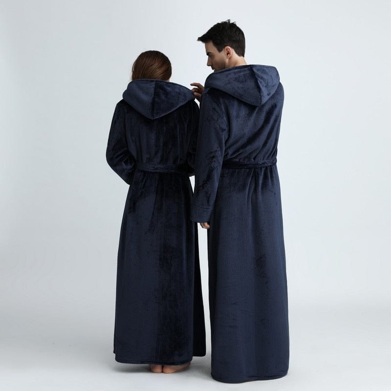 Women's cozy winter bathrobe