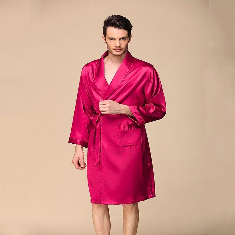 Men's Pink Elegance Bathrobe