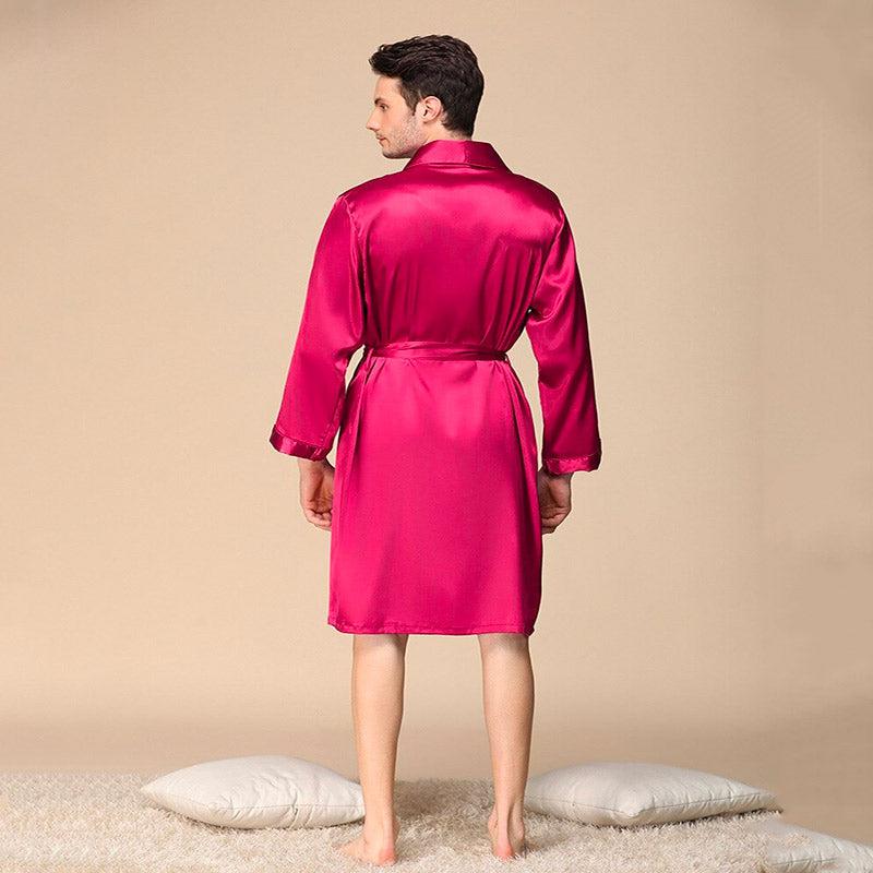 Men's Pink Elegance Bathrobe