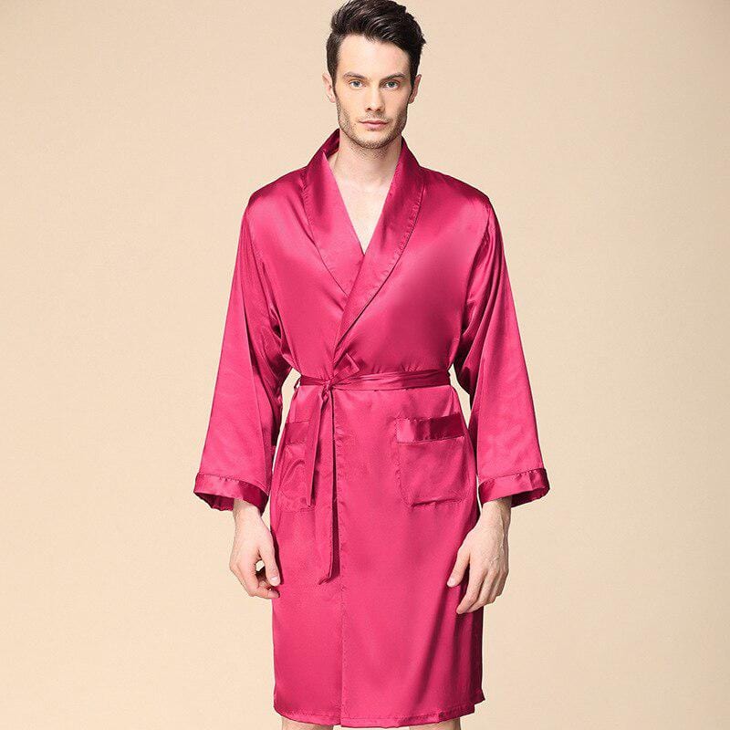 Peignoir Homme Rose Élégance