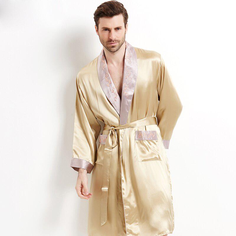 Peignoir Homme en Soie Style Kimono