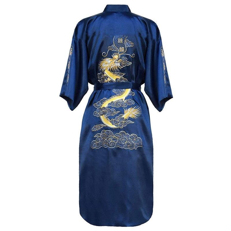 Peignoir Kimono Chinois Bleu - Collection Zen