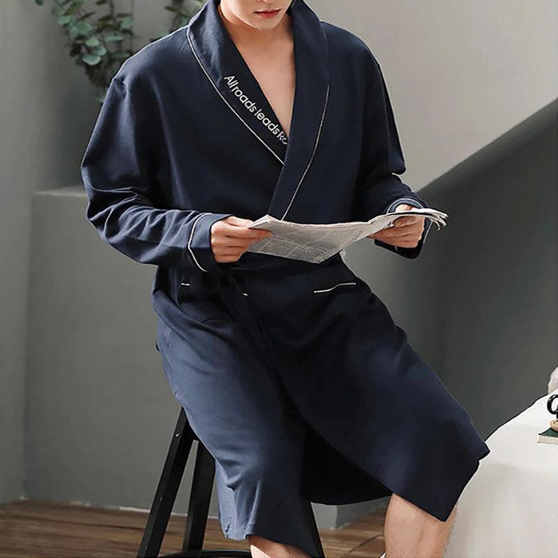 Men's Cotton Kimono Bathrobe