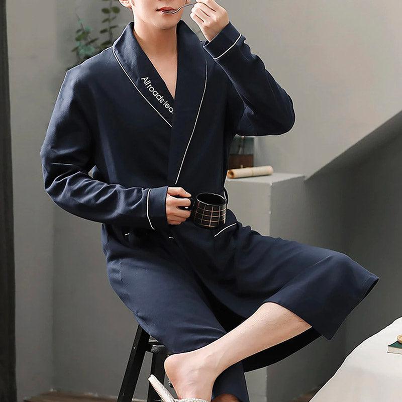 Men's Cotton Kimono Bathrobe