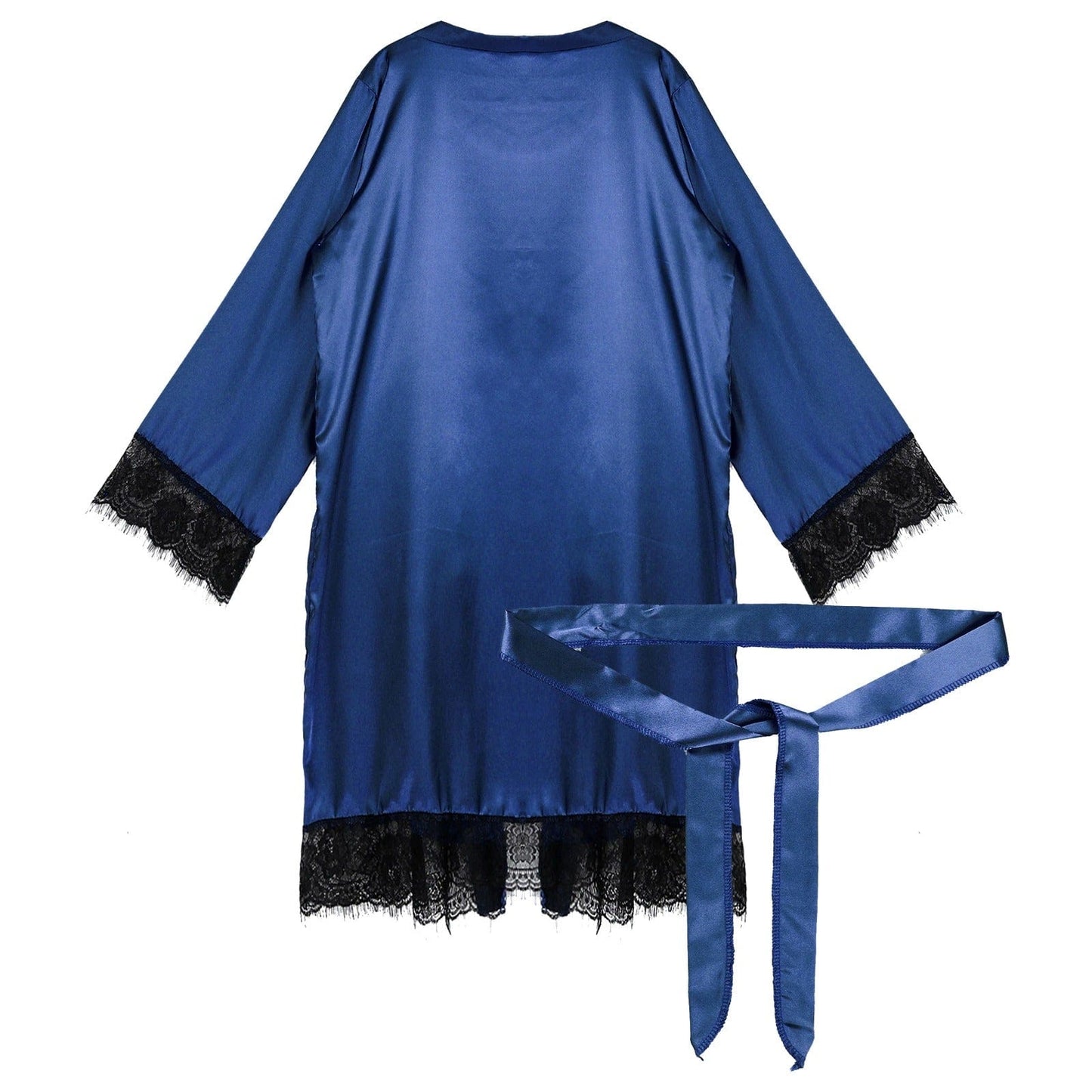 Peignoir Kimono Court avec Franges