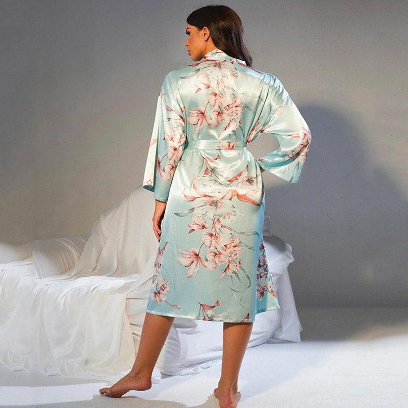 Peignoir Kimono Femme Chic Fleuri