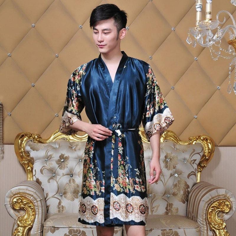 Peignoir Kimono Homme à Manches Courtes