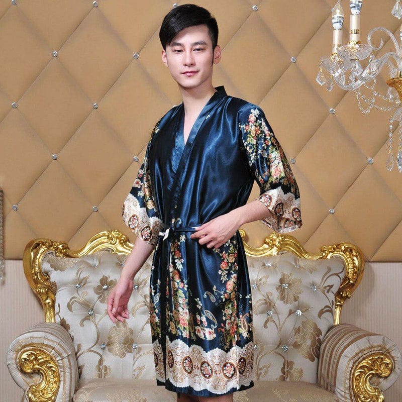 Peignoir Kimono Homme à Manches Courtes