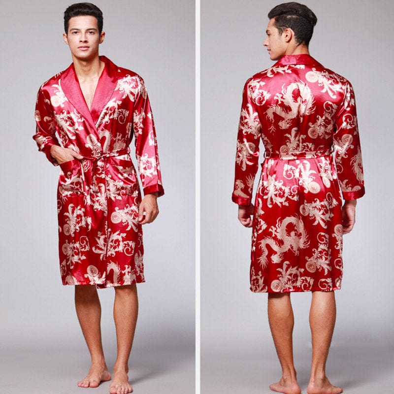 Peignoir Kimono Japonais pour Homme - Élégance Authentique