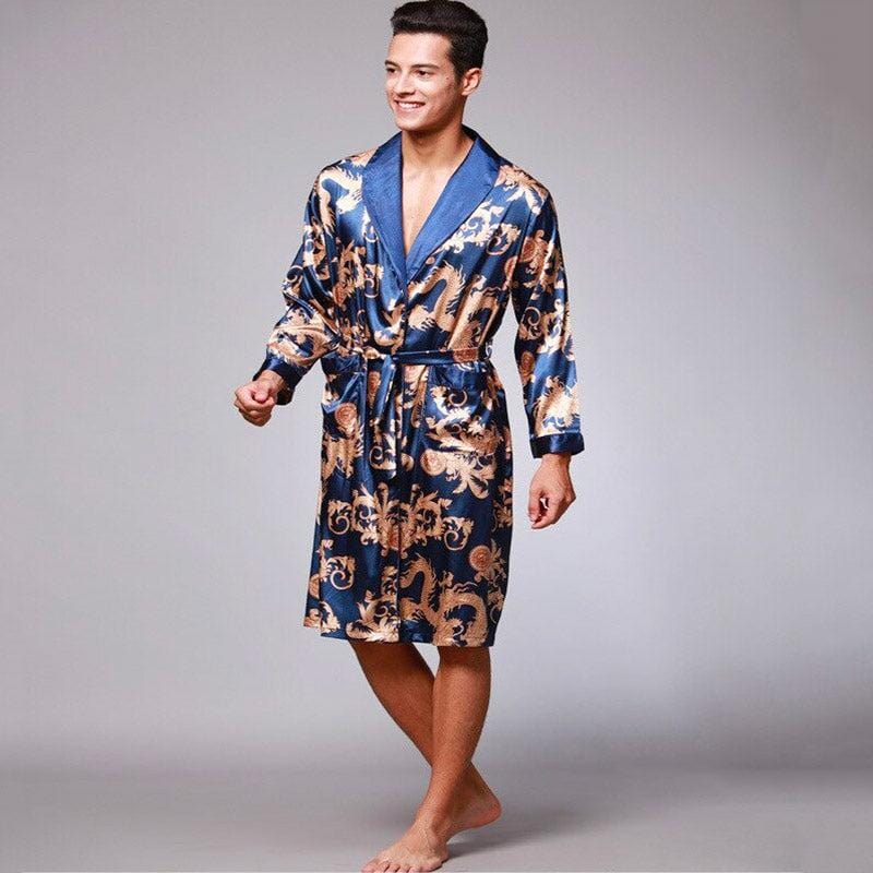 Peignoir Kimono en Soie pour Homme