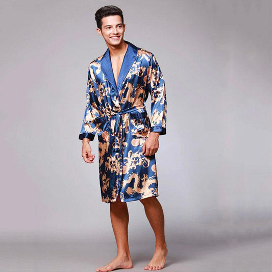 Peignoir Kimono en Soie pour Homme