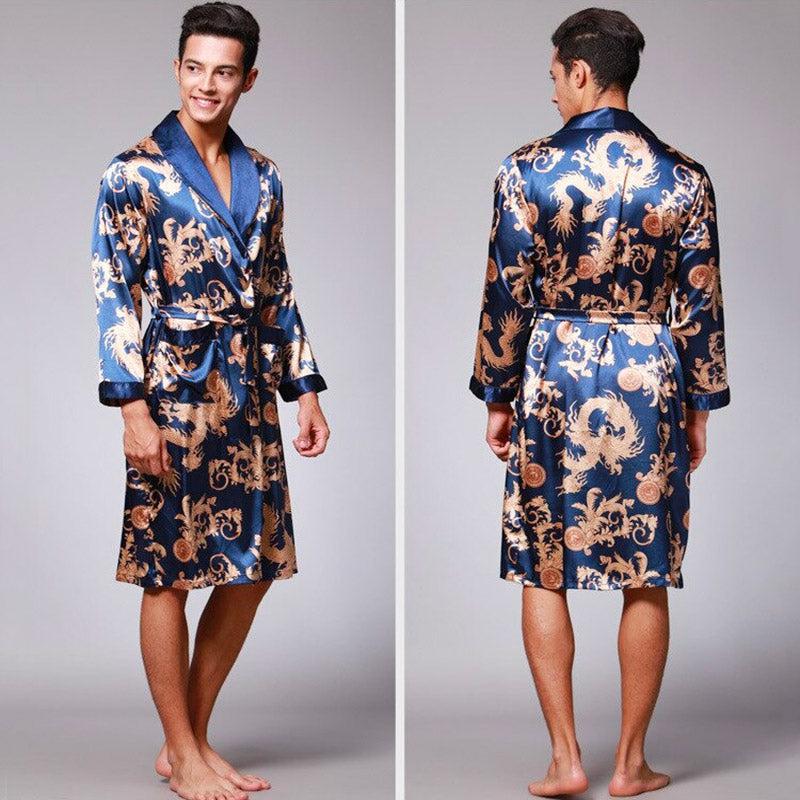 Peignoir Kimono en Soie pour Homme