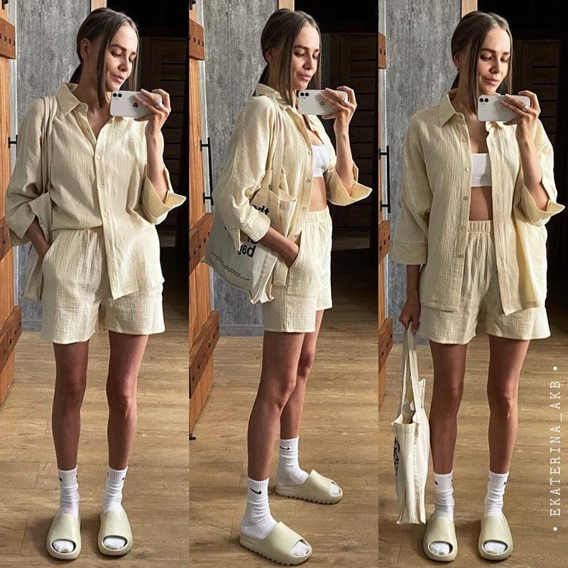 Pyjama Beige Femme chic