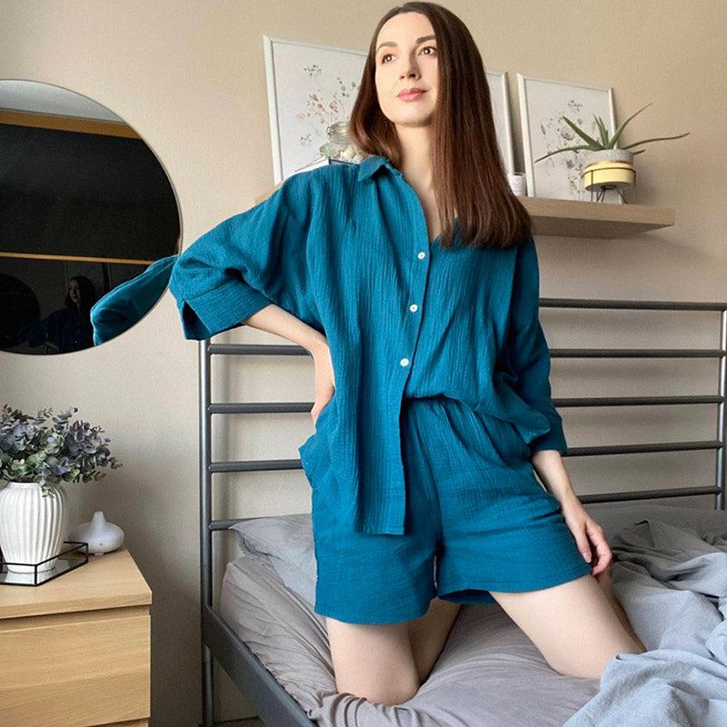 Women's Duck Blue Pajamas - Cozy-Luxe Collection