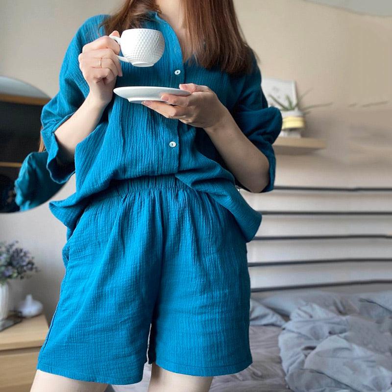 Women's Duck Blue Pajamas - Cozy-Luxe Collection