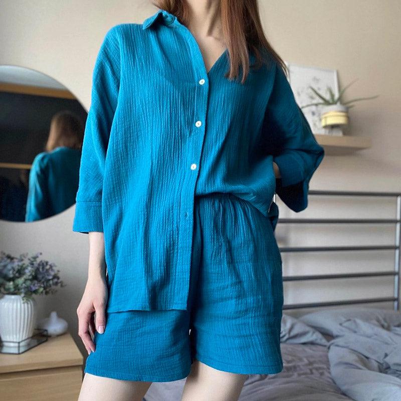 Women's Duck Blue Pajamas - Cozy-Luxe Collection