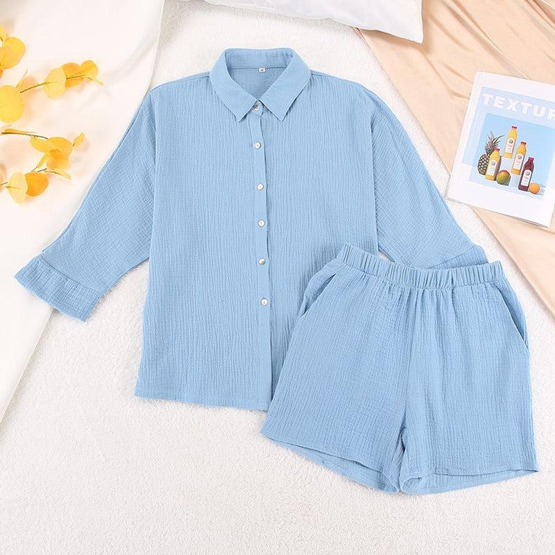 Women's Sky Blue Pajamas - Shooting Star Collection