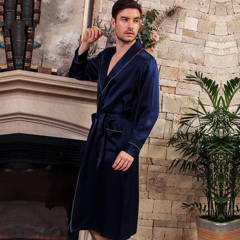 Pyjama Homme en Soie BleueLuxury