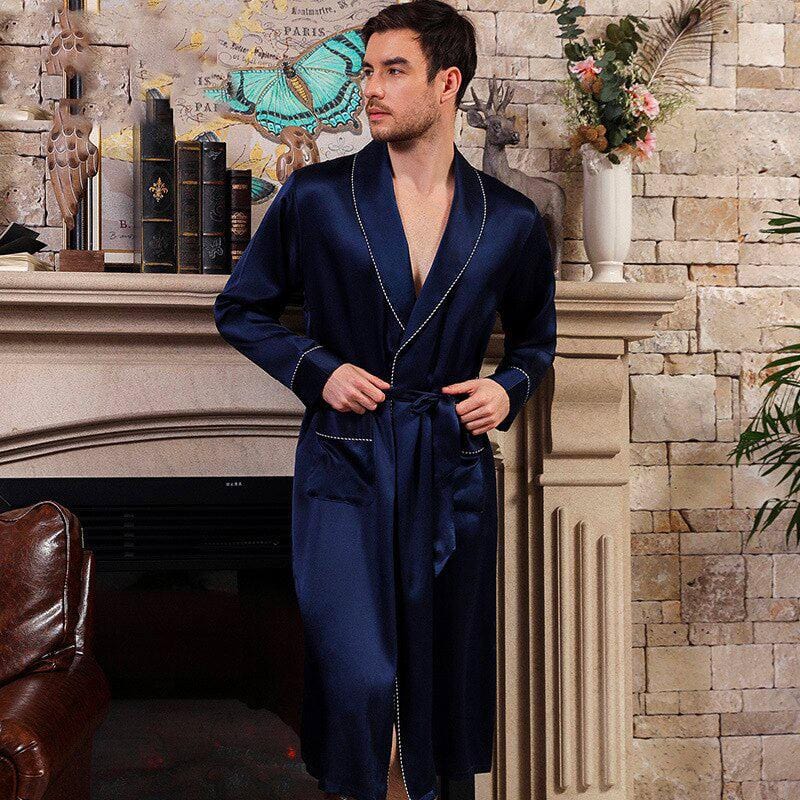 Pyjama Homme en Soie BleueLuxury