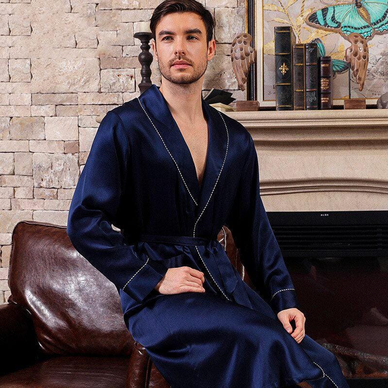 Pyjama Homme en Soie BleueLuxury