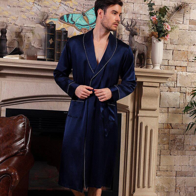 Pyjama Homme en Soie BleueLuxury