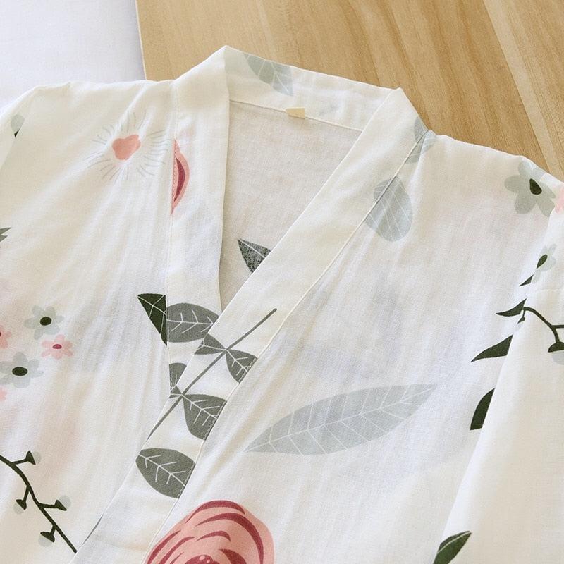 White Kimono Luxury Pajamas